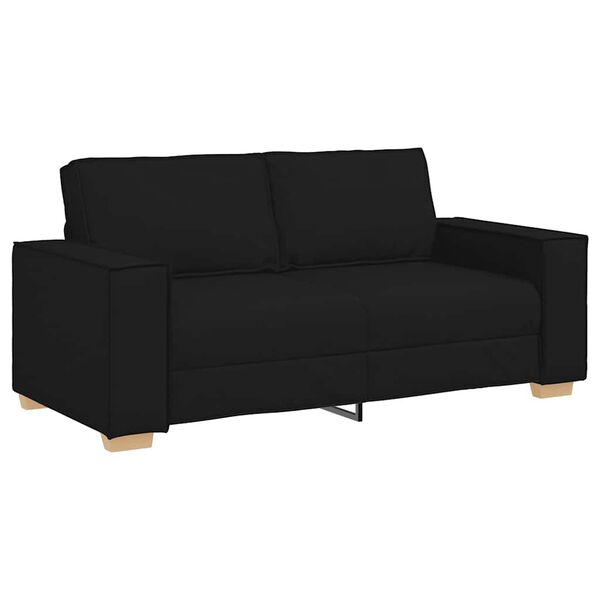 vidaXL 2-Seater Sofa Black 180x78x84 cm Fabric