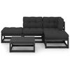 vidaXL 5 Piece Garden Lounge Set with Cushions Solid Pinewood