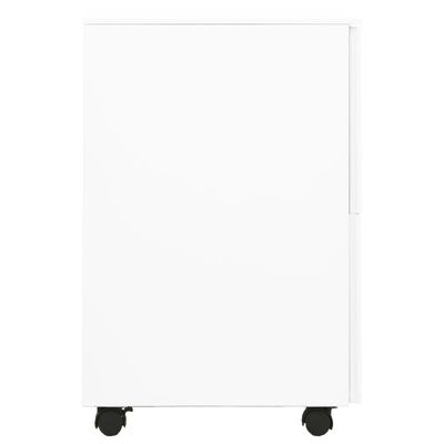 vidaXL Mobile File Cabinet White 39x45x67 cm Steel