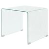 vidaXL Coffee Table | Clear | Tempered safety glass | Small | Modern