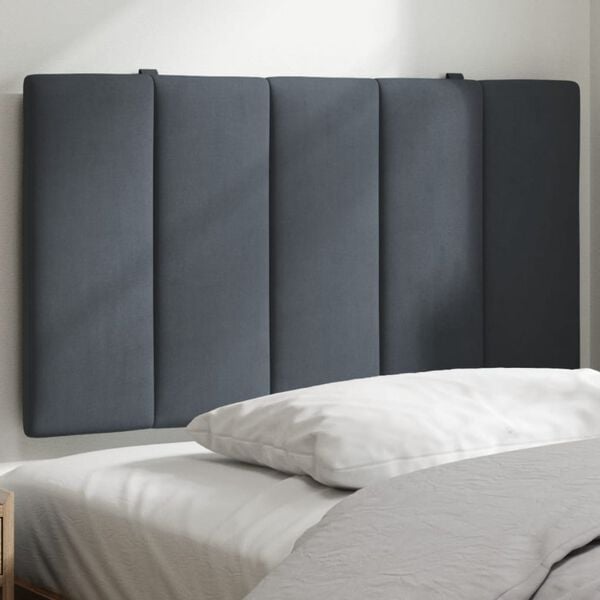 vidaXL Headboard Cushion "Hanko" Dark Grey 90 cm Velvet