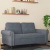 vidaXL 2-Seater Sofa Dark Grey 120 cm Velvet