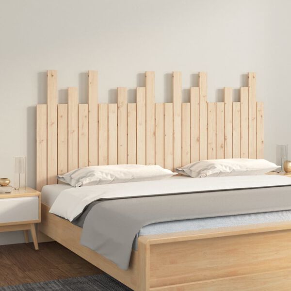 vidaXL Wall Headboard 159.5x3x80 cm Solid Wood Pine