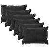vidaXL Throw Pillow 6 pcs HOUTEN Black 30 x 50 cm Velvet