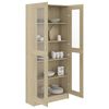 vidaXL Vitrine Cabinet Sonoma Oak 82.5x30.5x185 cm Engineered Wood
