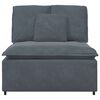 vidaXL Modular Sofa Centre Module with Cushions Dark Grey 100 cm