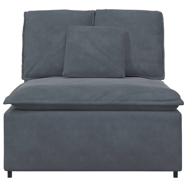 vidaXL Modular Sofa Centre Module with Cushions Dark Grey 100 cm