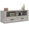 vidaXL TV Cabinet Concrete Grey 100x35x40 cm Engineered Wood