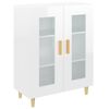 vidaXL Sideboard High Gloss White 69.5x34x90 cm Engineered Wood