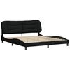 vidaXL Bed Frame without Mattress "Hvar" Black 180x200 cm King Fabric