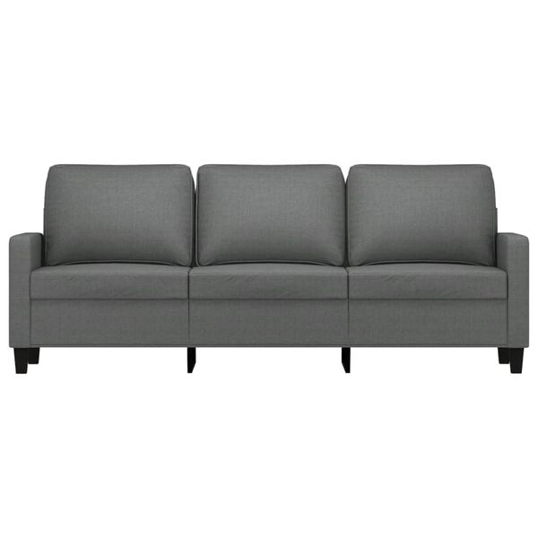vidaXL 3-Seater Sofa Dark Grey 180 cm Fabric