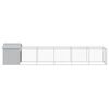 vidaXL Chicken Cage with Run Light Grey 117x609x123 cm Galvanised Steel