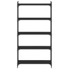 vidaXL Bookcase 5-Tier Black 80x30x154 cm Engineered Wood