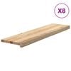 vidaXL Stair Treads 8 pcs Untreated 100x25x2 cm Solid Wood Oak