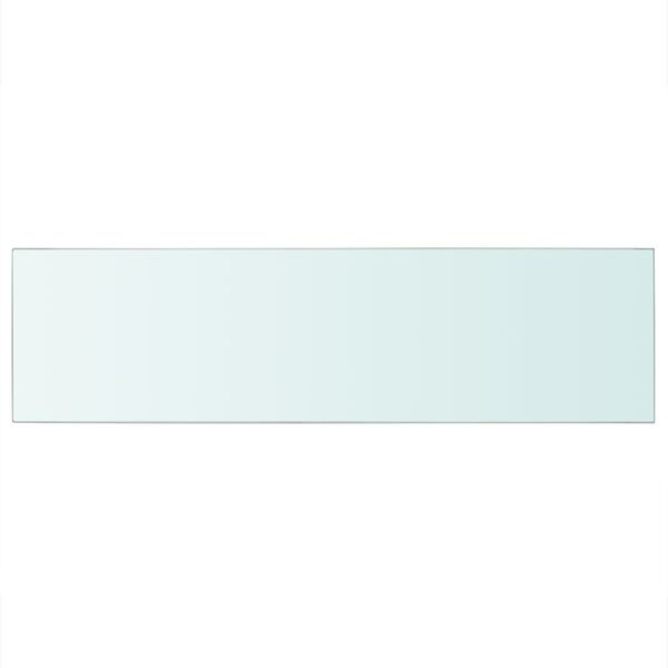 vidaXL Shelf Panel Glass Clear 90x25 cm
