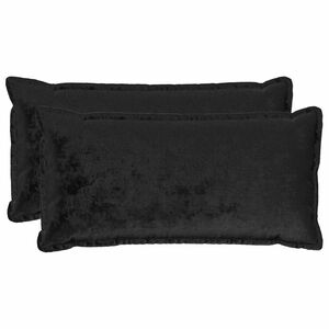 vidaXL Throw Pillow 2 pcs HOUTEN Black 40 x 70 cm Flannel