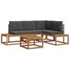 vidaXL 5 pcs Outdoor Sofa Set Solid Acacia Wood and Polyester