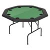 vidaXL 8-Player Folding Poker Table 2 Fold Octagonal Green
