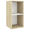 vidaXL 4 Piece TV Cabinet Set White and Sonoma Oak Engineered Wood