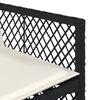 vidaXL 9 Piece Garden Dining Set with Cushions Black Poly Rattan