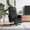 vidaXL Massage Recliner Chair with Footrest Black Faux Leather