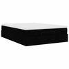 vidaXL Ottoman Bed with Mattress Black Double Faux Leather