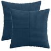 vidaXL Cushion Cover 2 pcs ALMELO Navy Blue 45 x 45 cm Corduroy