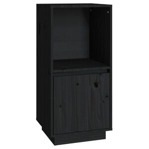 vidaXL Sideboard | Black | Solid pine wood | Medium | Sideboard | Rectangular