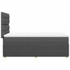 vidaXL Box Spring Bed with Mattress Dark Grey King Single Fabric