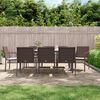 vidaXL 9 Piece Garden Dining Set with Cushions Poly Rattan and Steel