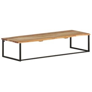 vidaXL Peg | Brown | Solid Acacia Wood, Powder-Coated Iron | 100x35x22 cm