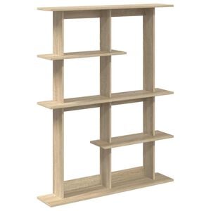 vidaXL Wall Shelf Sonoma Oak 102 x 20 x 130 cm Engineered Wood