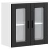 vidaXL Kitchen Wall Cabinet with Glass Door "Porto" Black