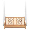 vidaXL Swing Bench Brown 114 x 60 x 64 cm Solid Teak Wood
