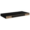 vidaXL Floating Wall Shelves 2 pcs Black 50x23.5x3.8 cm MDF