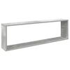 vidaXL Wall Cube Shelf 4 pcs Concrete Grey 100x15x30 cm Engineered Wood