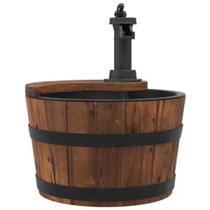vidaXL Water Fountain with Pump 28x28x34.5 cm Solid Wood Fir