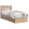 vidaXL Bed Frame with Storage and Headboard Sonoma Oak 90 x 190 cm
