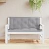 vidaXL Garden Bench Cushions 2pcs Grey 120x50x7cm Oxford Fabric