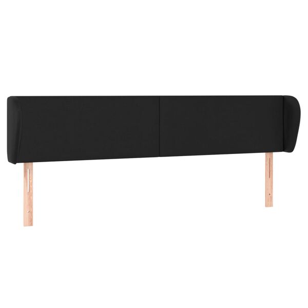 vidaXL Headboard with Ears Black 203 cm Faux Leather