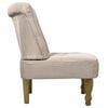 vidaXL French Chairs 2 pcs Cream Fabric
