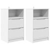 vidaXL Bedside Tables 2 pcs White 40 x 30 x 67 cm Engineered Wood