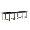 vidaXL 17 Piece Outdoor Dining Set with Cushions Poly Rattan Brown