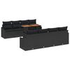 vidaXL Garden Sofa Set 9 pcs Black Poly rattan