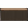vidaXL Storage Bench with Cushion Brown 115x51x52 cm Poly Rattan