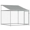 vidaXL Dog Cage with Roof and Door Grey 12x2x2 m Galvanised Steel
