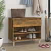 vidaXL Shoe Cabinet Smoked Oak 70x36x60 cm Engineered Wood