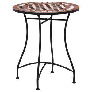 vidaXL Table | Brown, black, cream | Powder-coated iron, ceramic | Medium