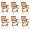 vidaXL 7 Piece Garden Dining Set Solid Teak Wood