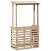 vidaXL Outdoor Bar Table with Roof 112,5x57x195,5 cm Solid Wood